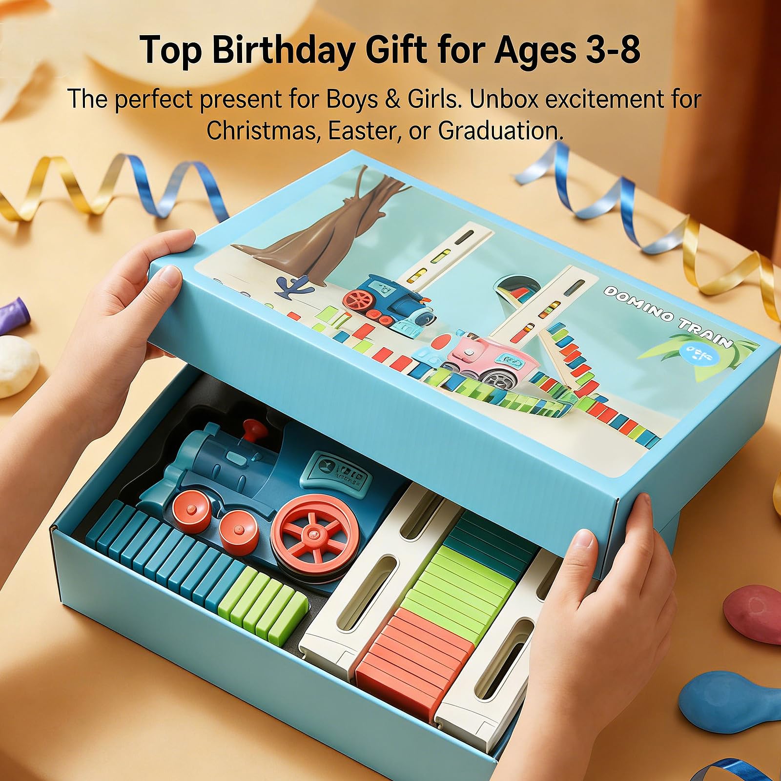 PREPHY Domino Train Gift-Ready packaging makes a thoughtful birthday or holiday present.
