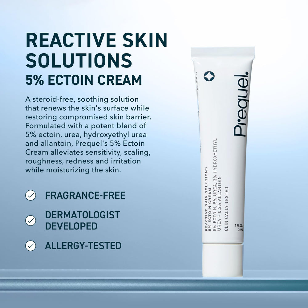 Prequel Reactive Skin Solutions texture close-up reveals gentle hydration for the skin