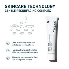 Prequel Reactive Skin Solutions with urea shown in action for hydrated skin