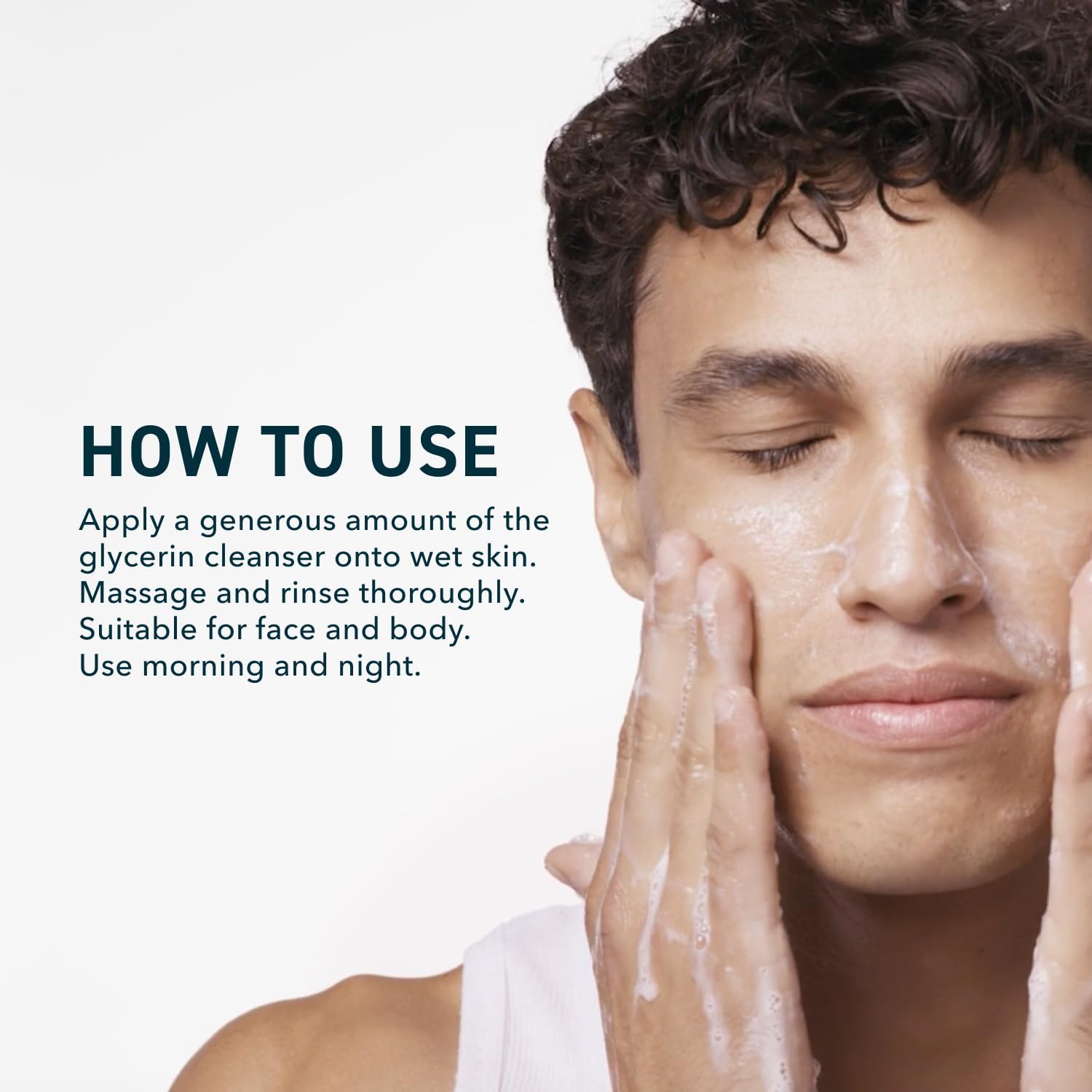 Prequel Skin Gleanser in bathroom setup for daily body and face use.