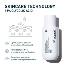 Neck application using Prequel Skin Multi-Acid Milk Peel for balanced exfoliation.