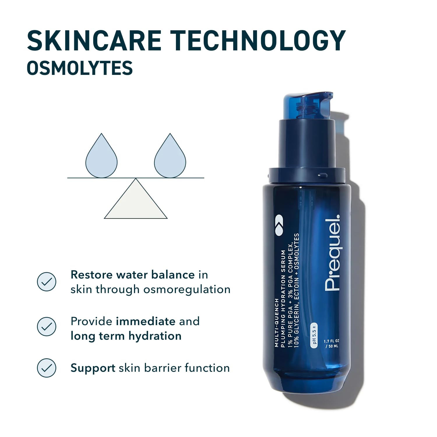Prequel Skin Multi-Quench application routine shows morning and night use.