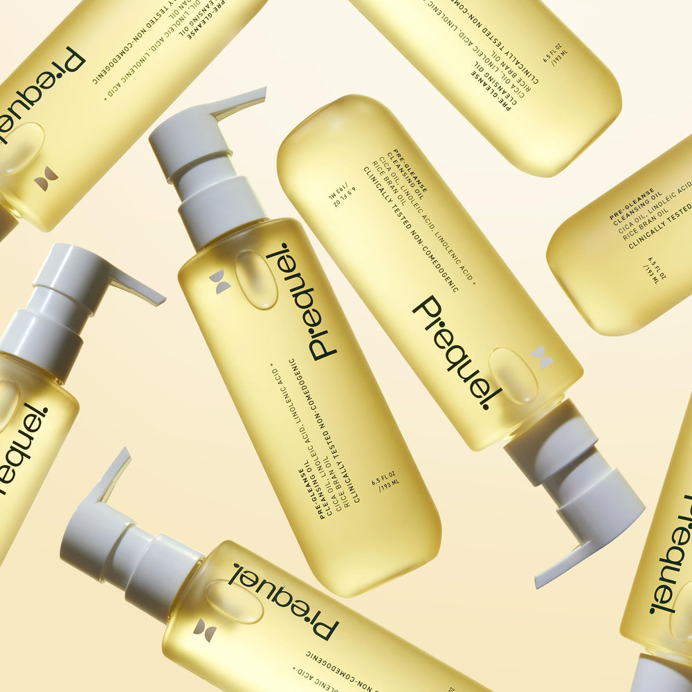 Prequel Skin Pre-Gleanse 6.5oz packaging keeps cleanser ready for travel and home