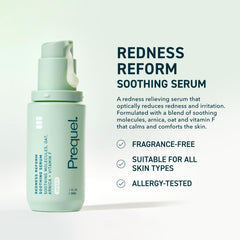 Prequel Skin Redness Reform pump for easy morning and night use
