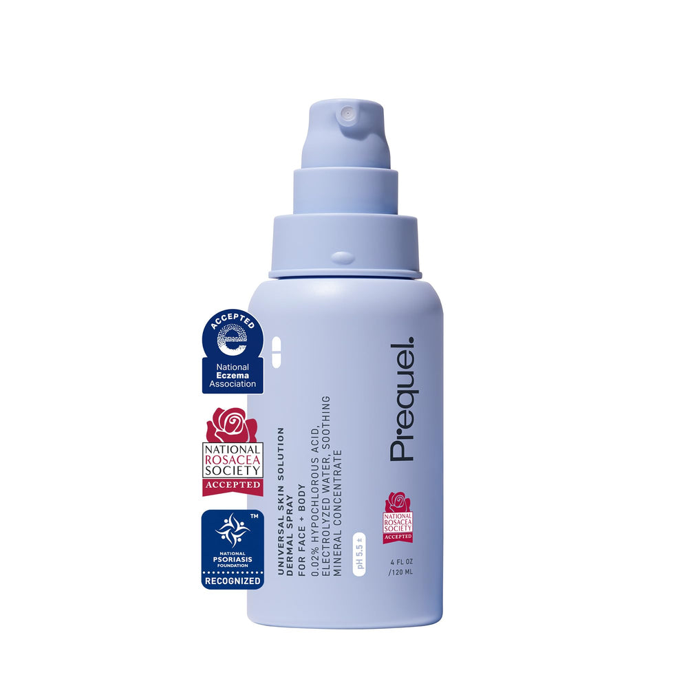 Prequel Skin Universal Solution bottle for daily cleansing and calming skin.