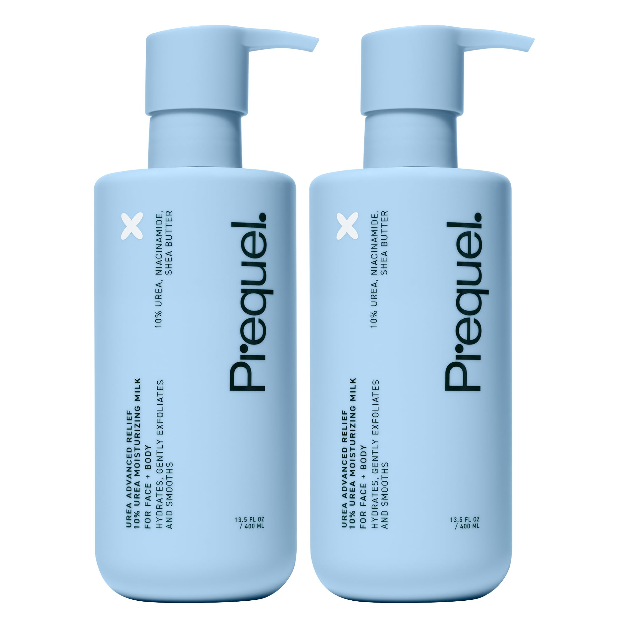 Prequel Skin Urea 10% lotion bottle showing deep hydration for dry skin