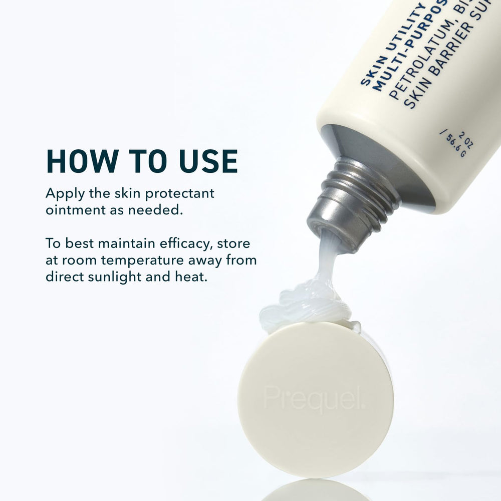 Prequel Skin Utility Ointment non-greasy film protects skin surface