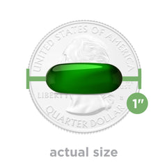 Softgels close-up highlighting two-daily-dose convenience.