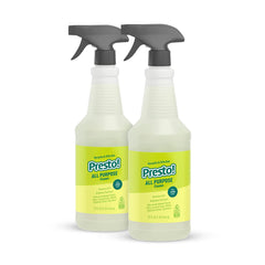Presto All Purpose Cleaner lemon scent bottle pour shows easy handling and aroma.