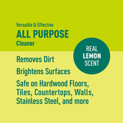 Presto All Purpose Cleaner lemon scent close-up indicates streak-free finish potential.