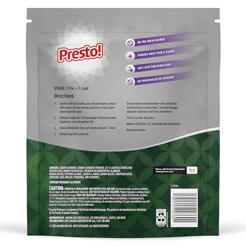 Close-up of two liquids and one powder in a Presto! pac for cleaning