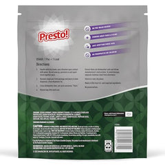 Close-up of two liquids and one powder in a Presto! pac for cleaning