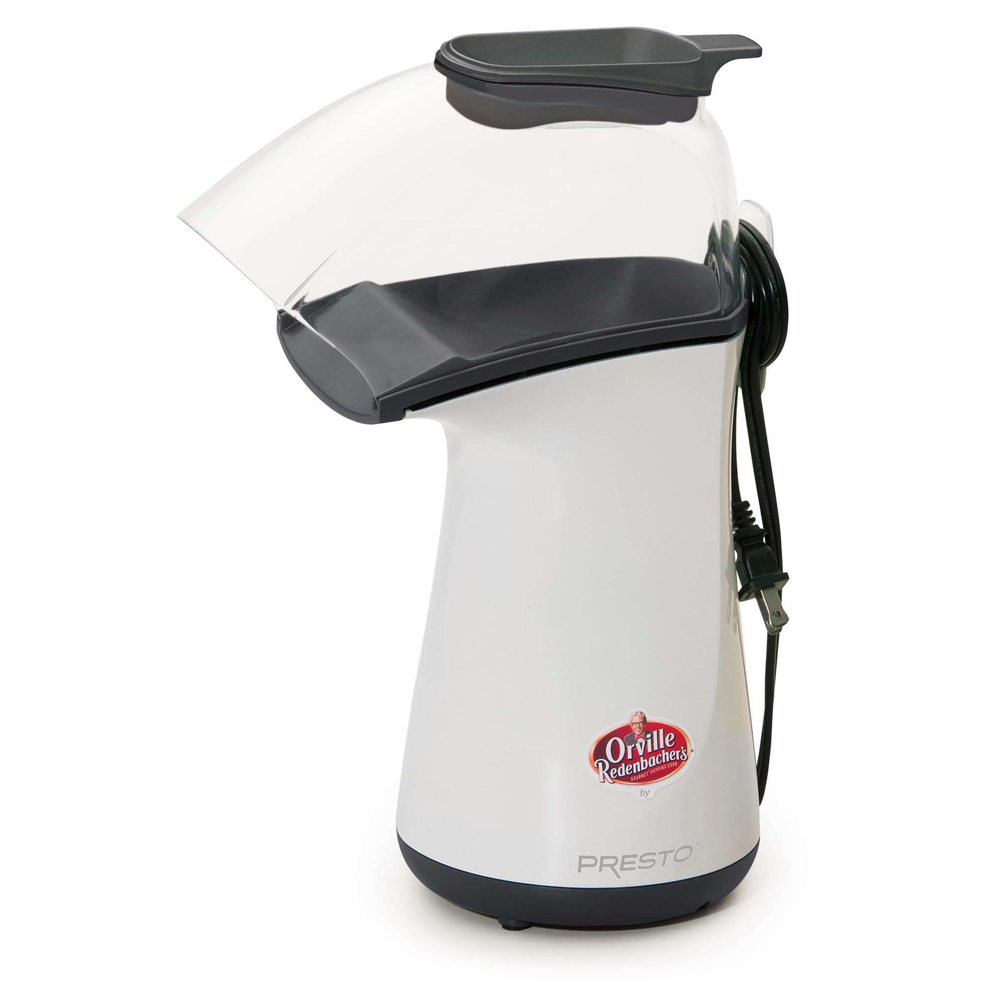 Presto Orville hot air popper main view highlights fast, oil-free popcorn for a lighter snack.