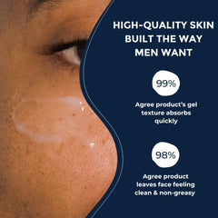 PrettyBoy Face Revival Gel texture swatch showing lightweight, non-greasy formula.