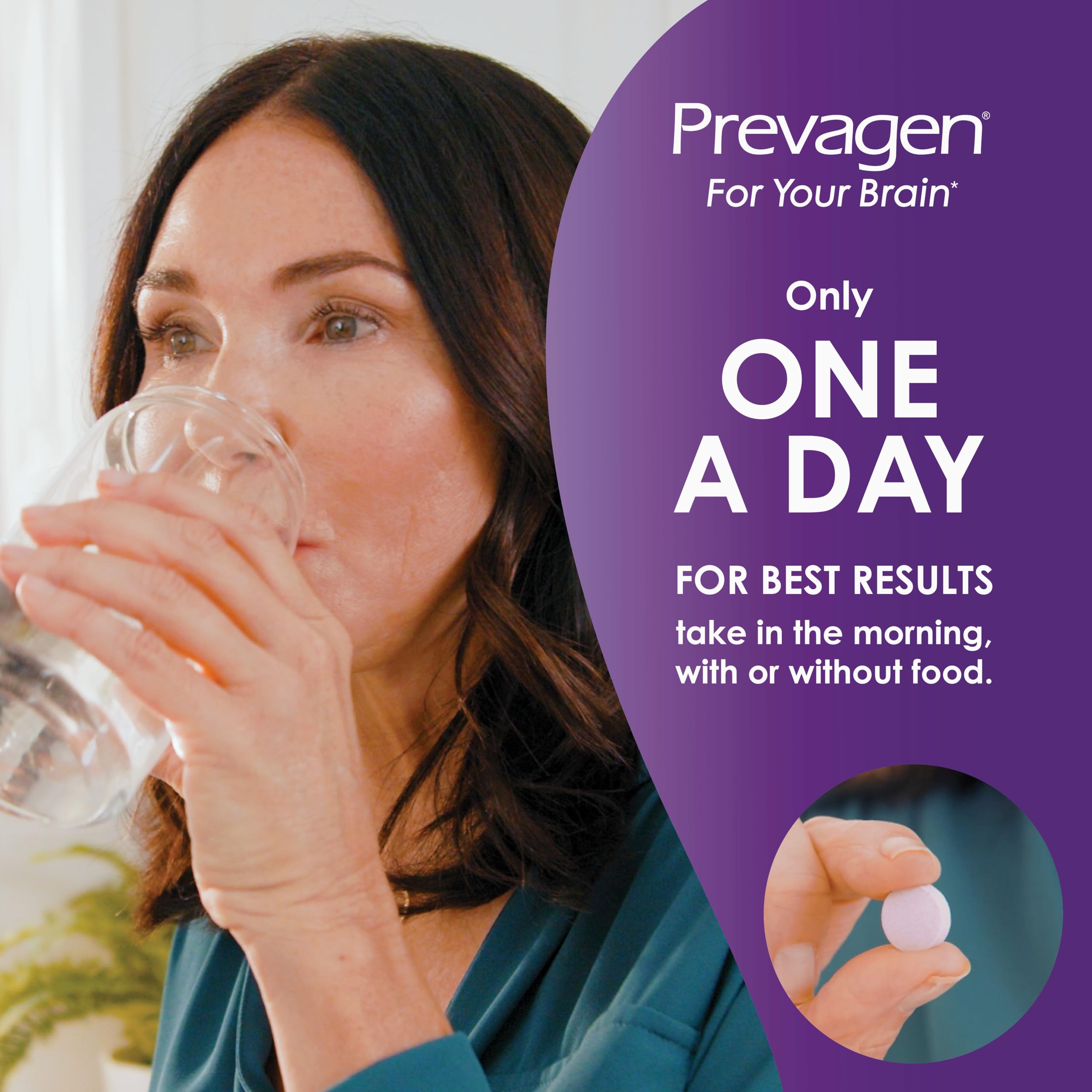 Prevagen Apoaequorin ingredient label highlighting a brain-support focus.
