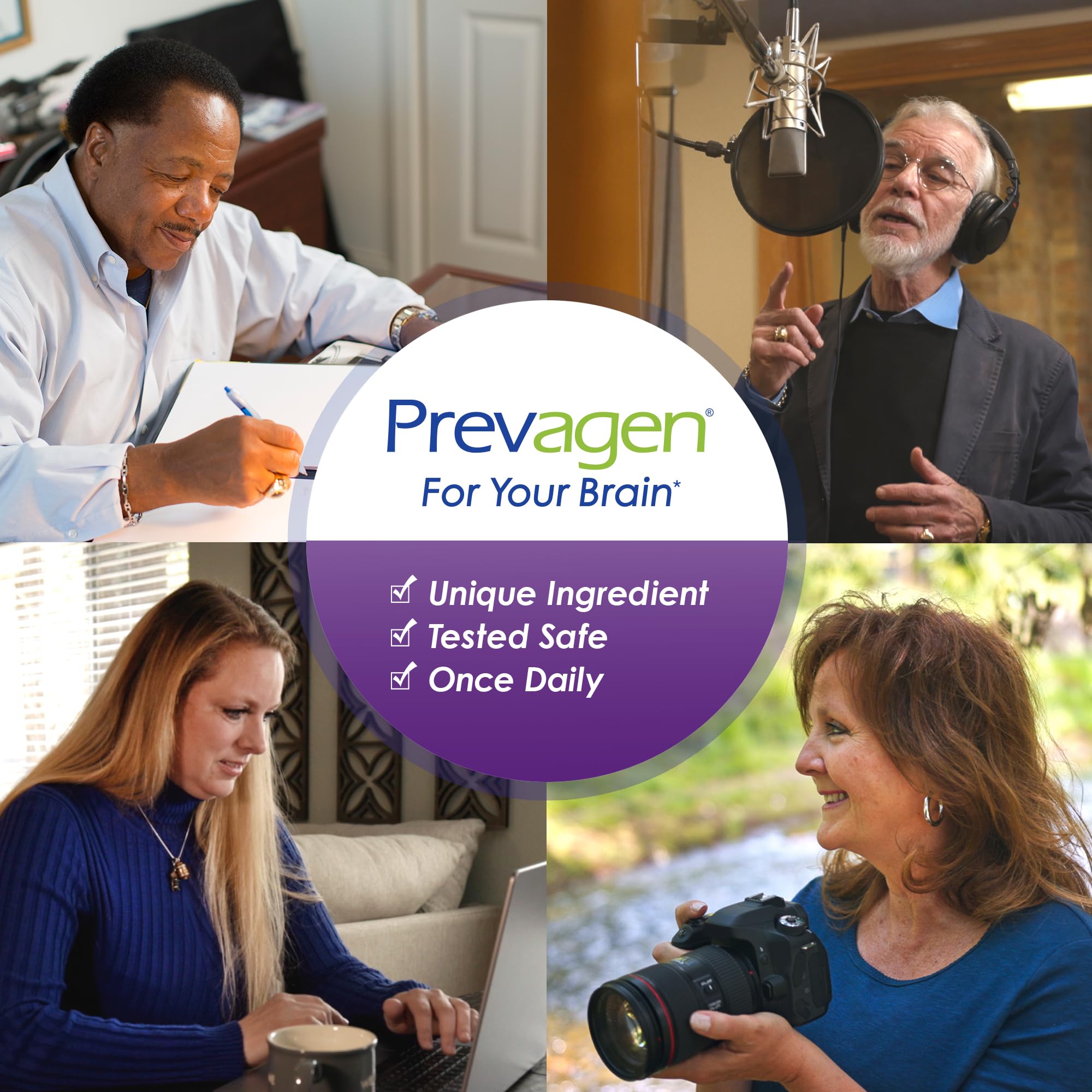 Daily morning routine with Prevagen berry chewable tablet.
