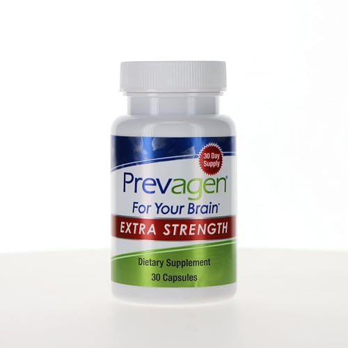 Prevagen Extra Strength box packaging emphasizing compact, stackable bottle for home use.