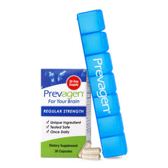 Prevagen Regular Strength bottle with 30 capsules for daily cognitive support.