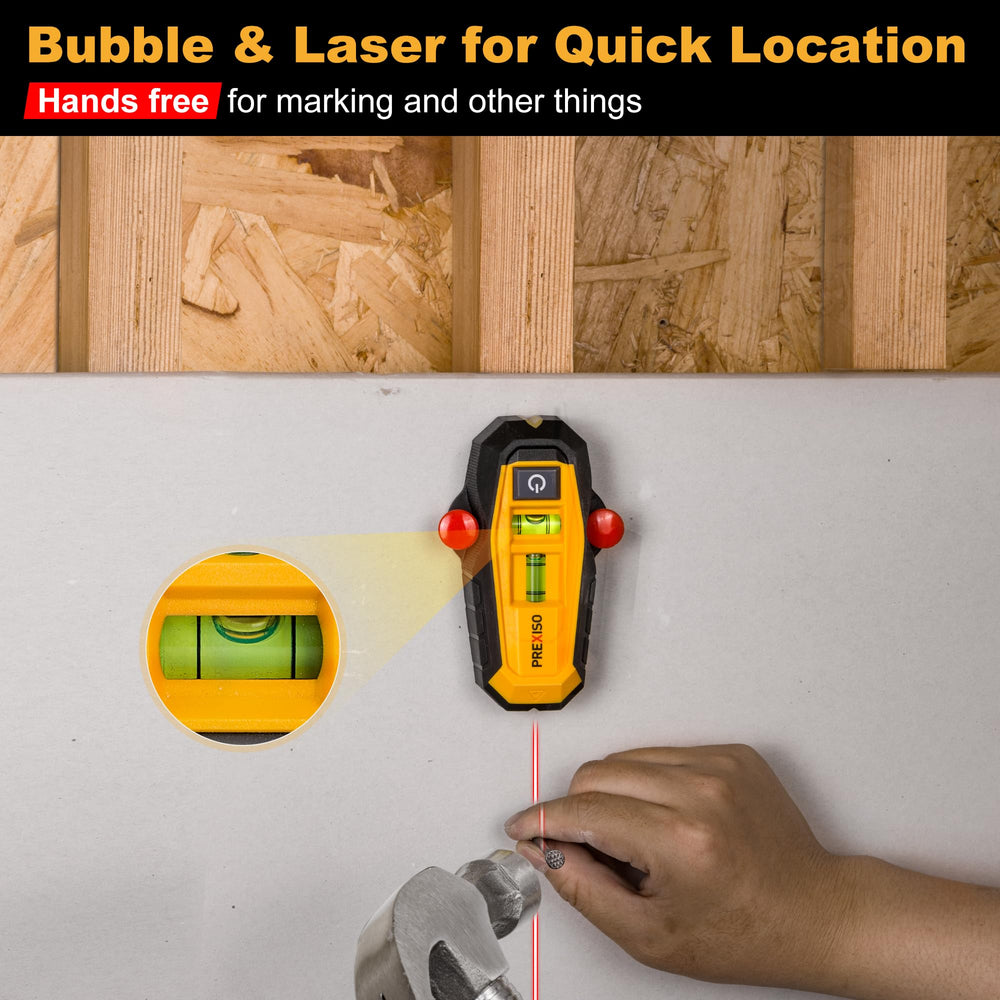 Prexiso metal stud detection magnet confirms metal framing behind walls