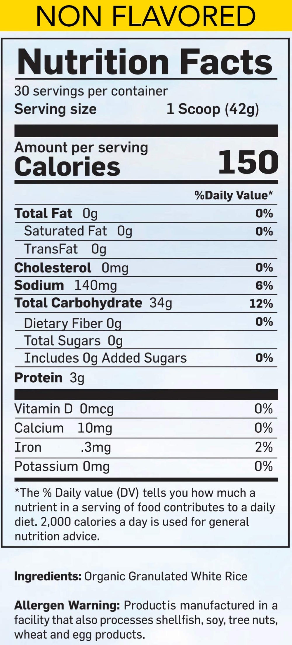 Close-up of Pride Foods Rice 'N Grinds ingredients highlighting gluten-free rice base.