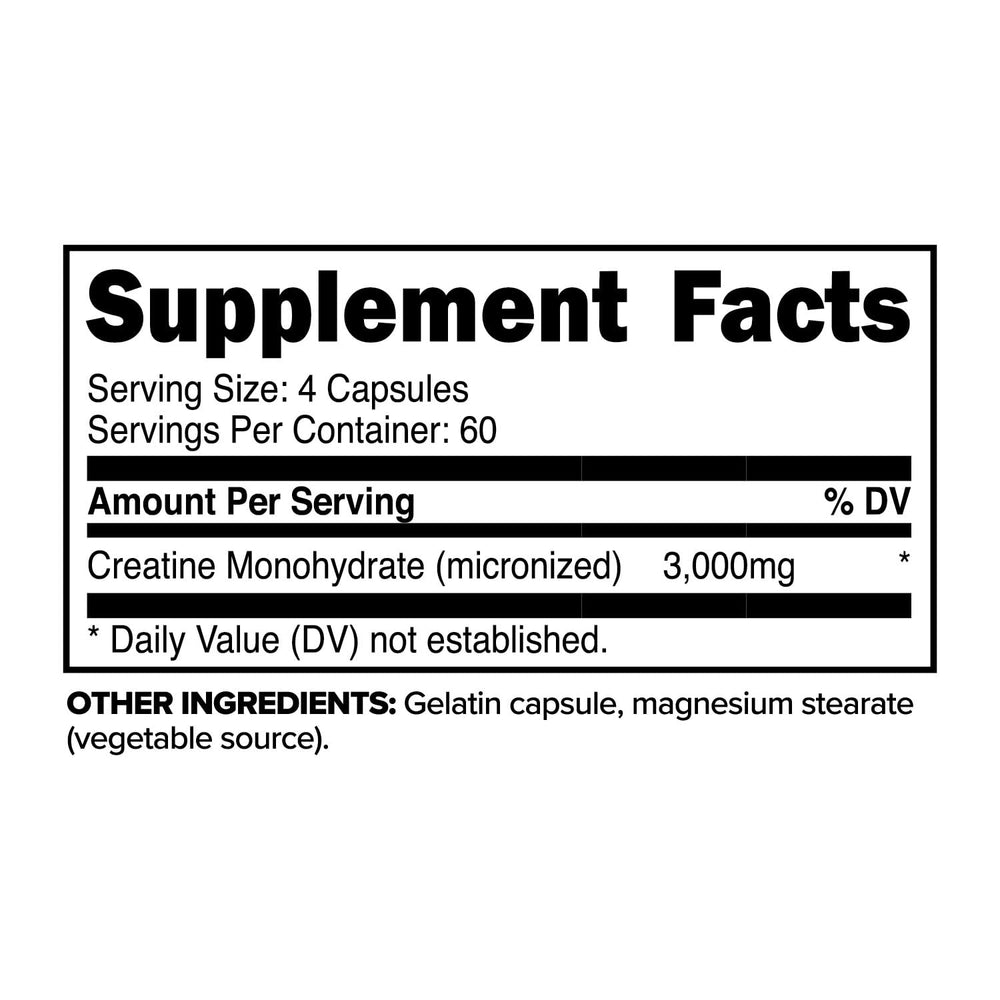 Primaforce Creatine Monohydrate Capsules pour shows easy post-workout intake.