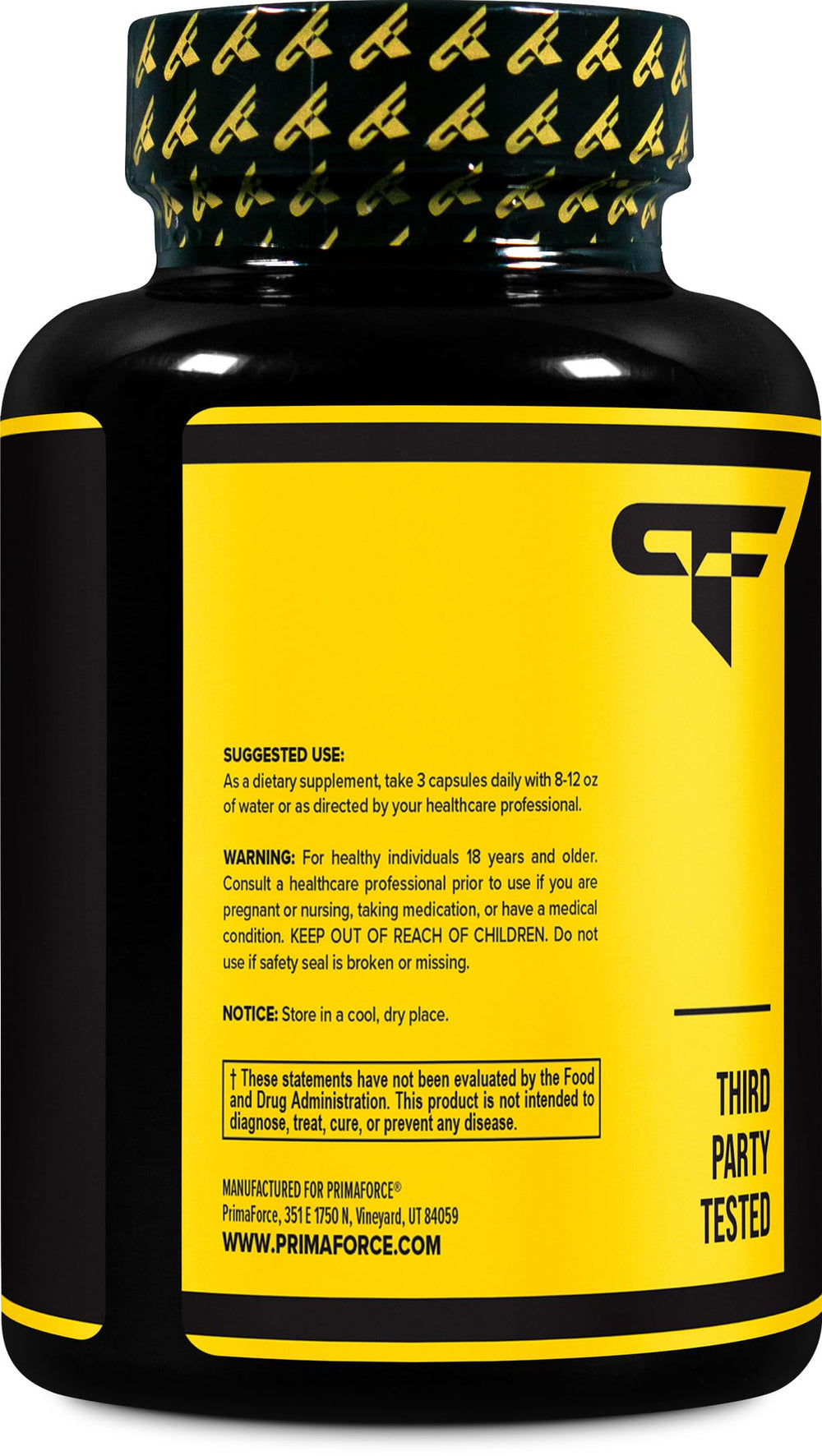 Primaforce Nitric Oxide Booster capsules arranged for easy daily use.