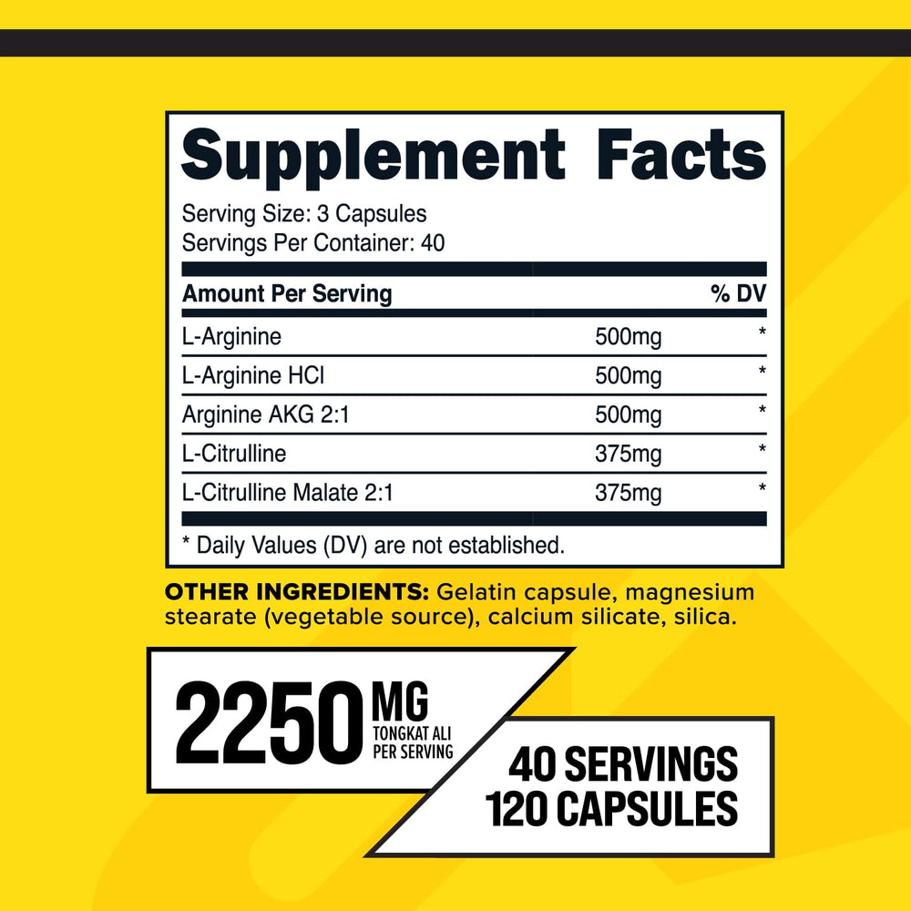 Primaforce Nitric Oxide Booster label highlights premium blend for workouts.
