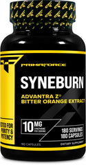 Primaforce Syneburn bottle front with label showing ADVANTRA Z for daily energy support