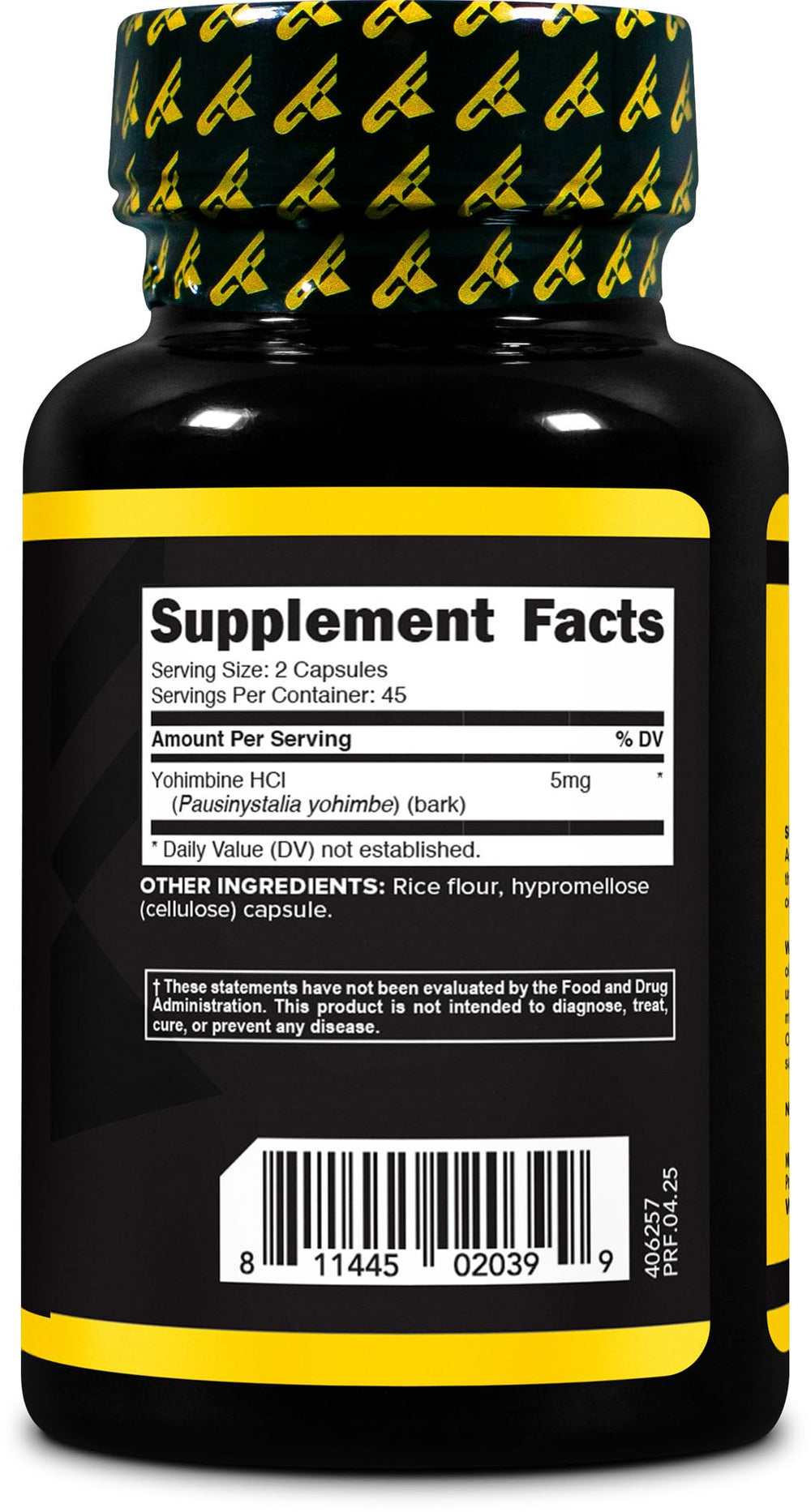 Primaforce Yohimbine HCl 2.5mg lab-tested for potency and purity