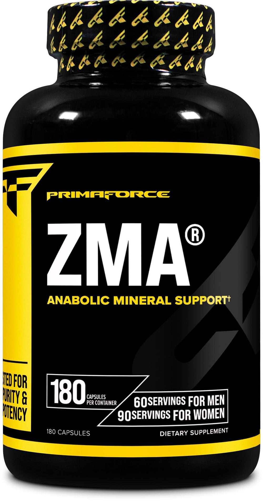 Primaforce ZMA bottle front for daily wellness routine.