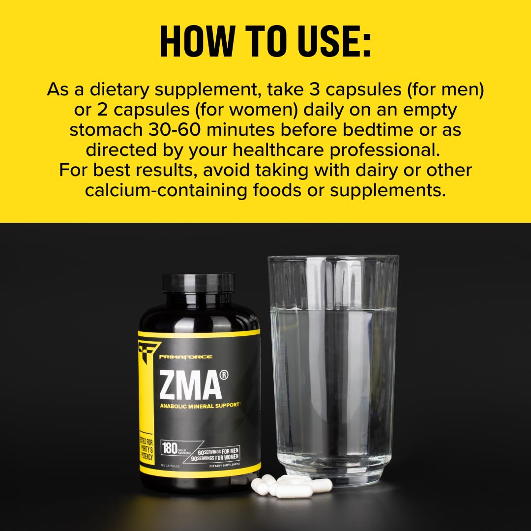 Primaforce ZMA packaging close-up emphasizes bottle integrity.