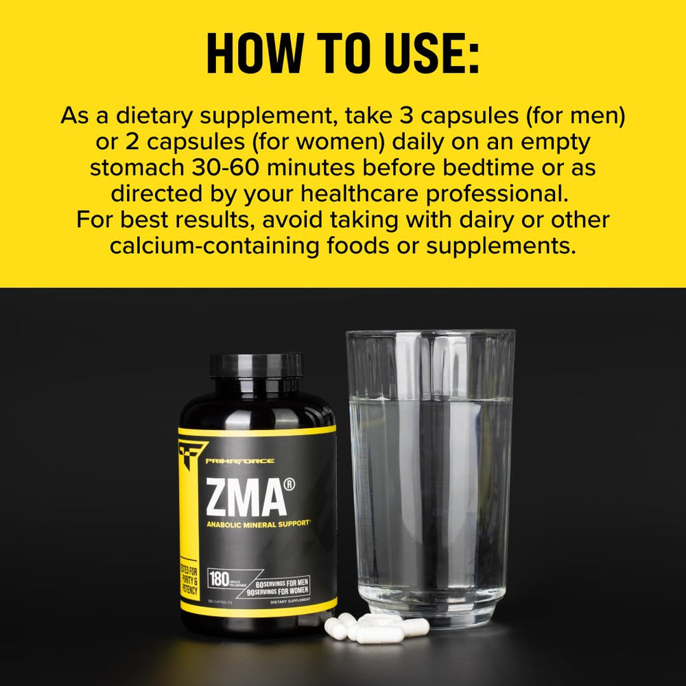 Primaforce ZMA packaging close-up emphasizes bottle integrity.