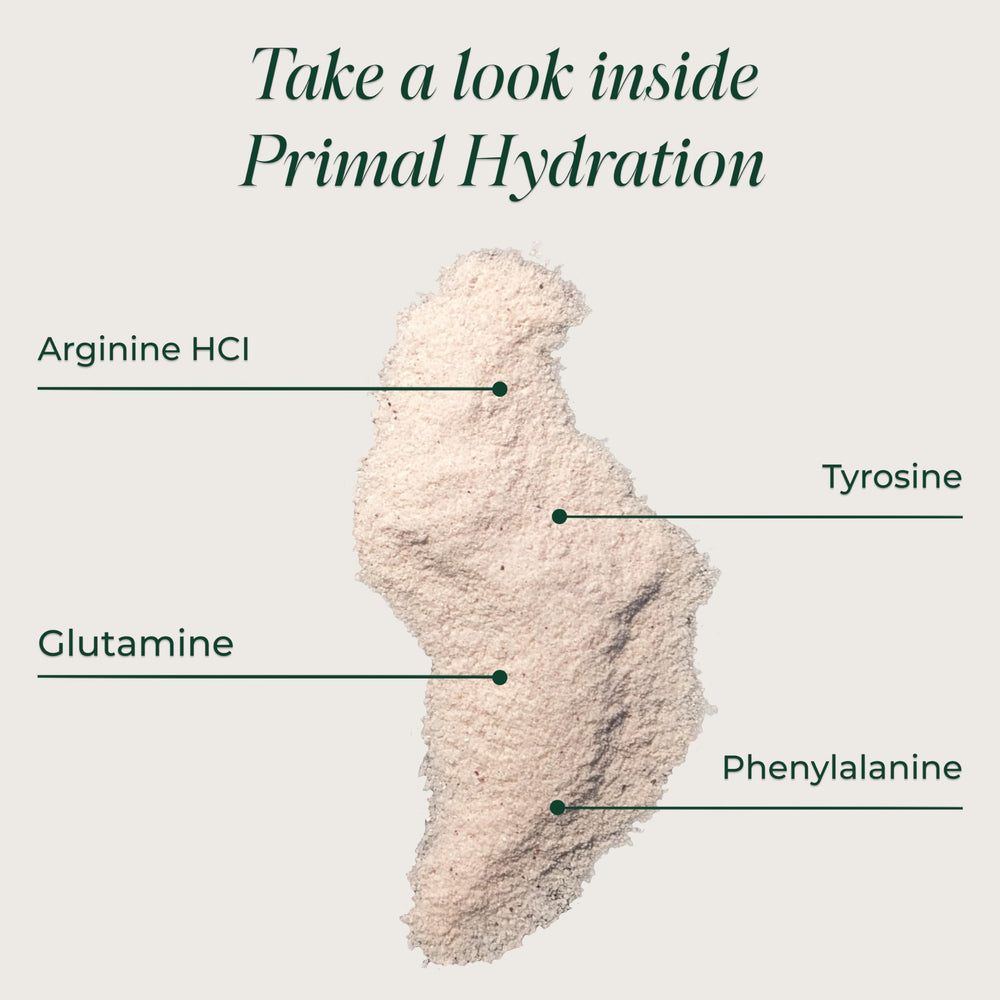 Primal Harvest Lemon Berry powder dissolves quickly in water.