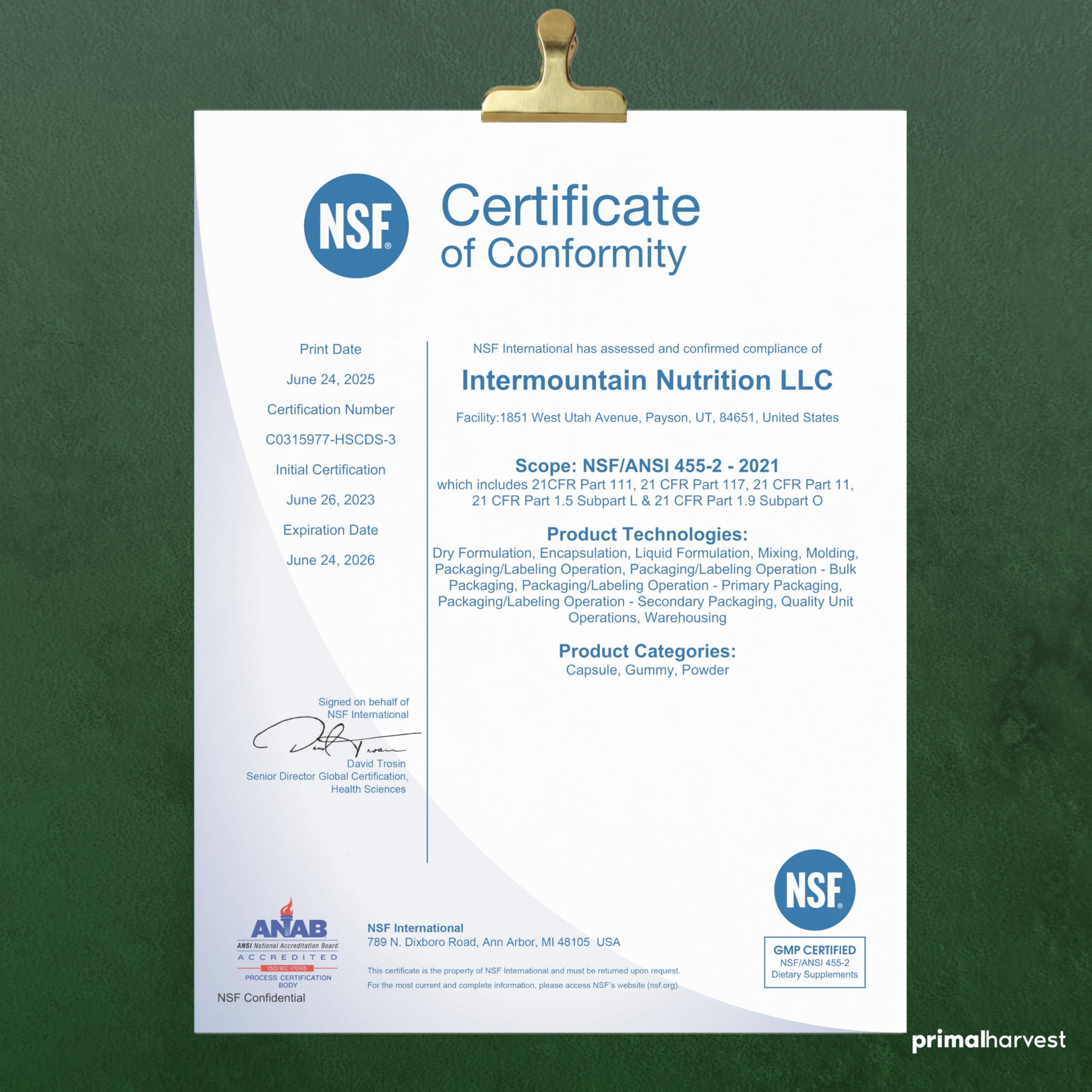 GMP-certified manufacturing and third-party testing support quality.