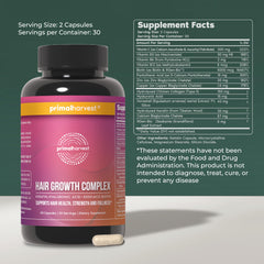 Close-up of Primal Harvest capsules for convenient daily use in hair care