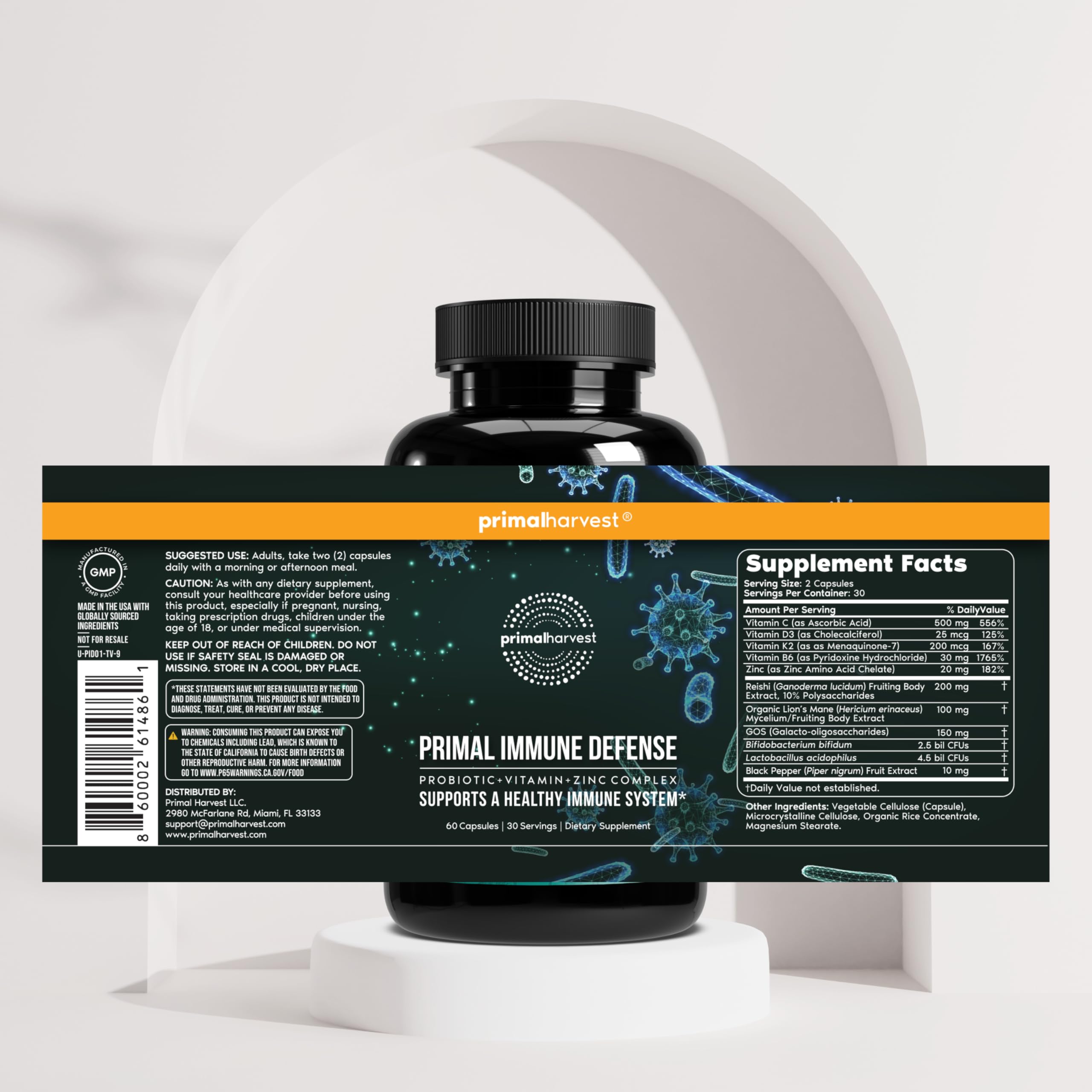 Vitamins pills with B6 and Vitamin C inclusion for daily support.