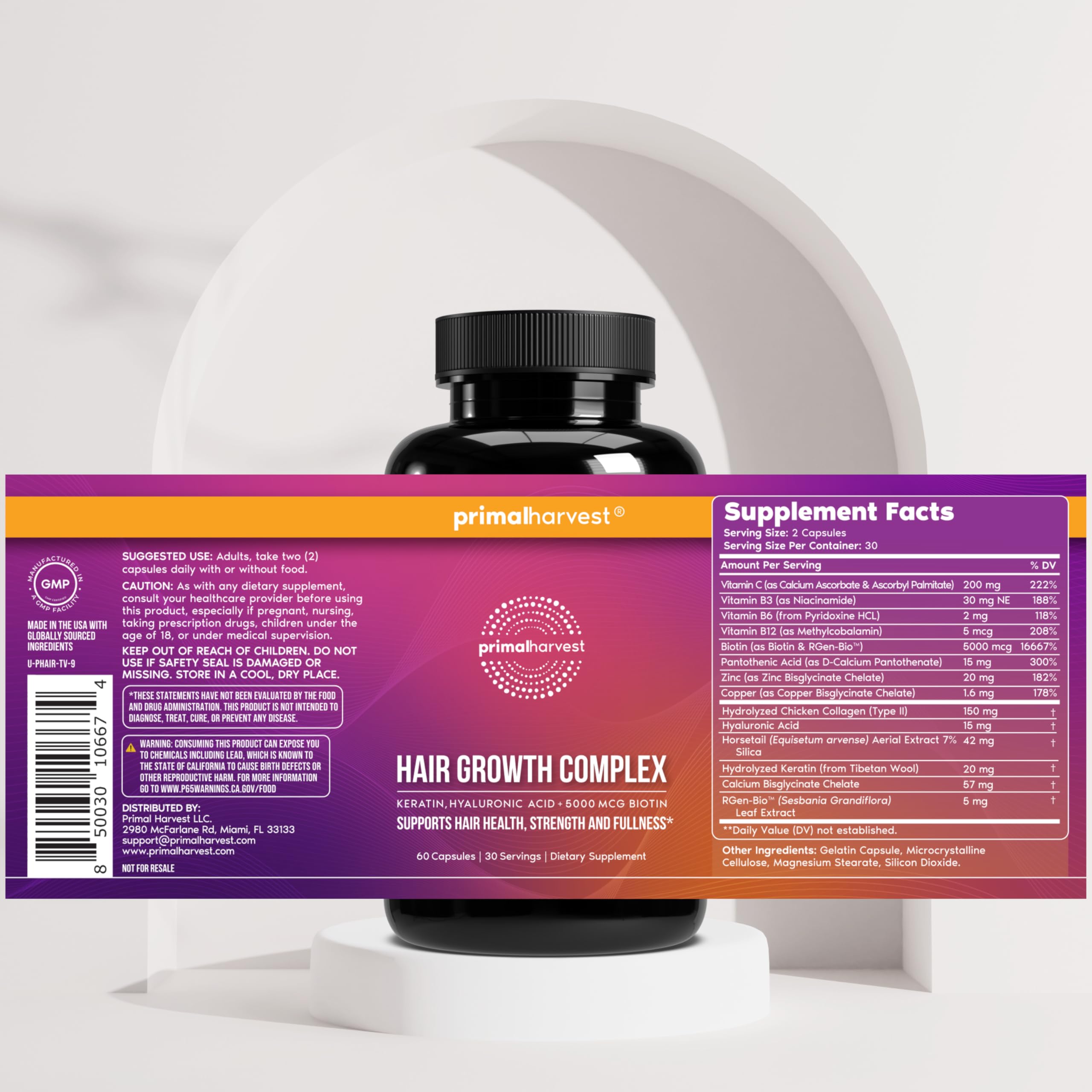 Packaging emphasizes USA-made quality and third-party tested assurance