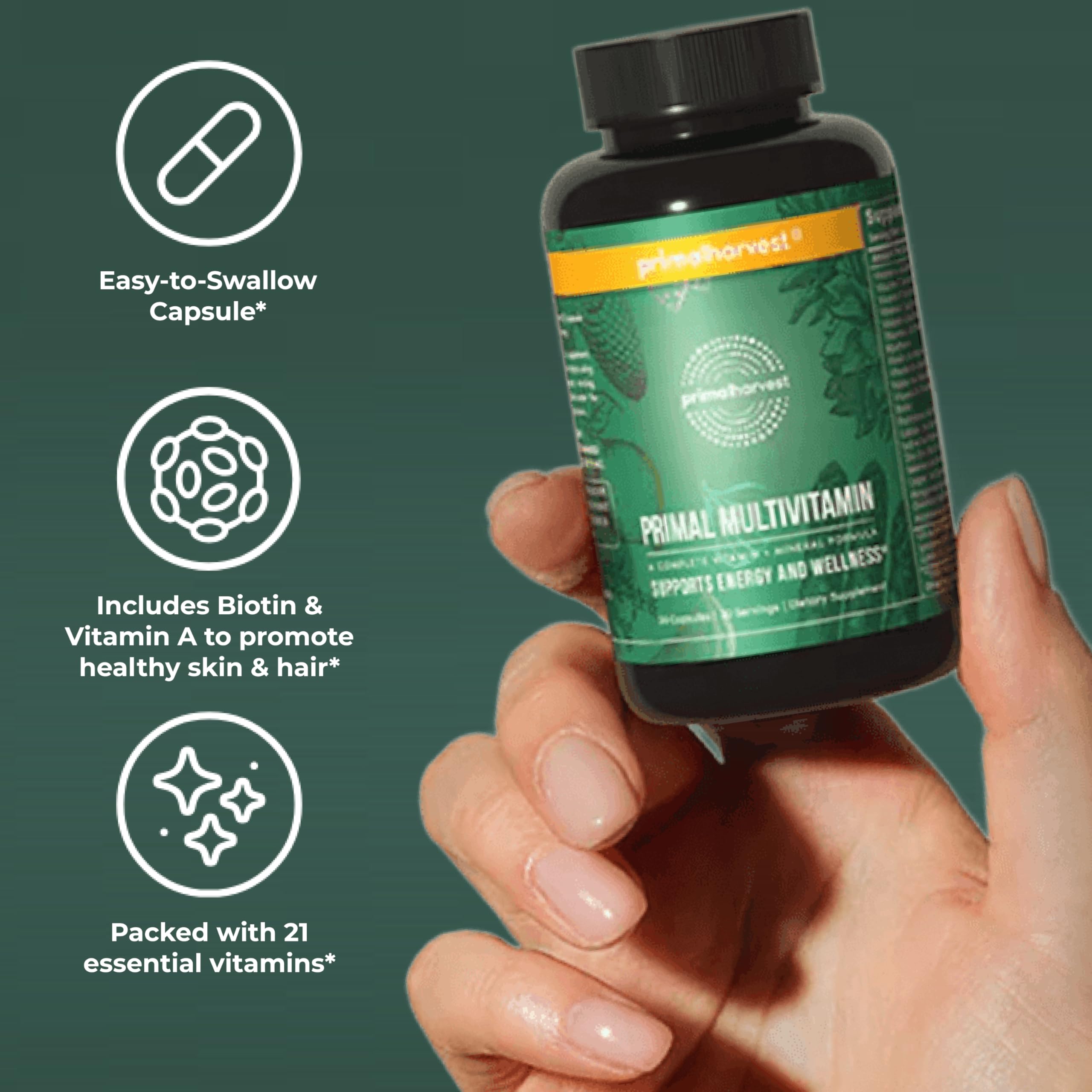 Primal Harvest Primal Multivitamin manufactured in the USA.