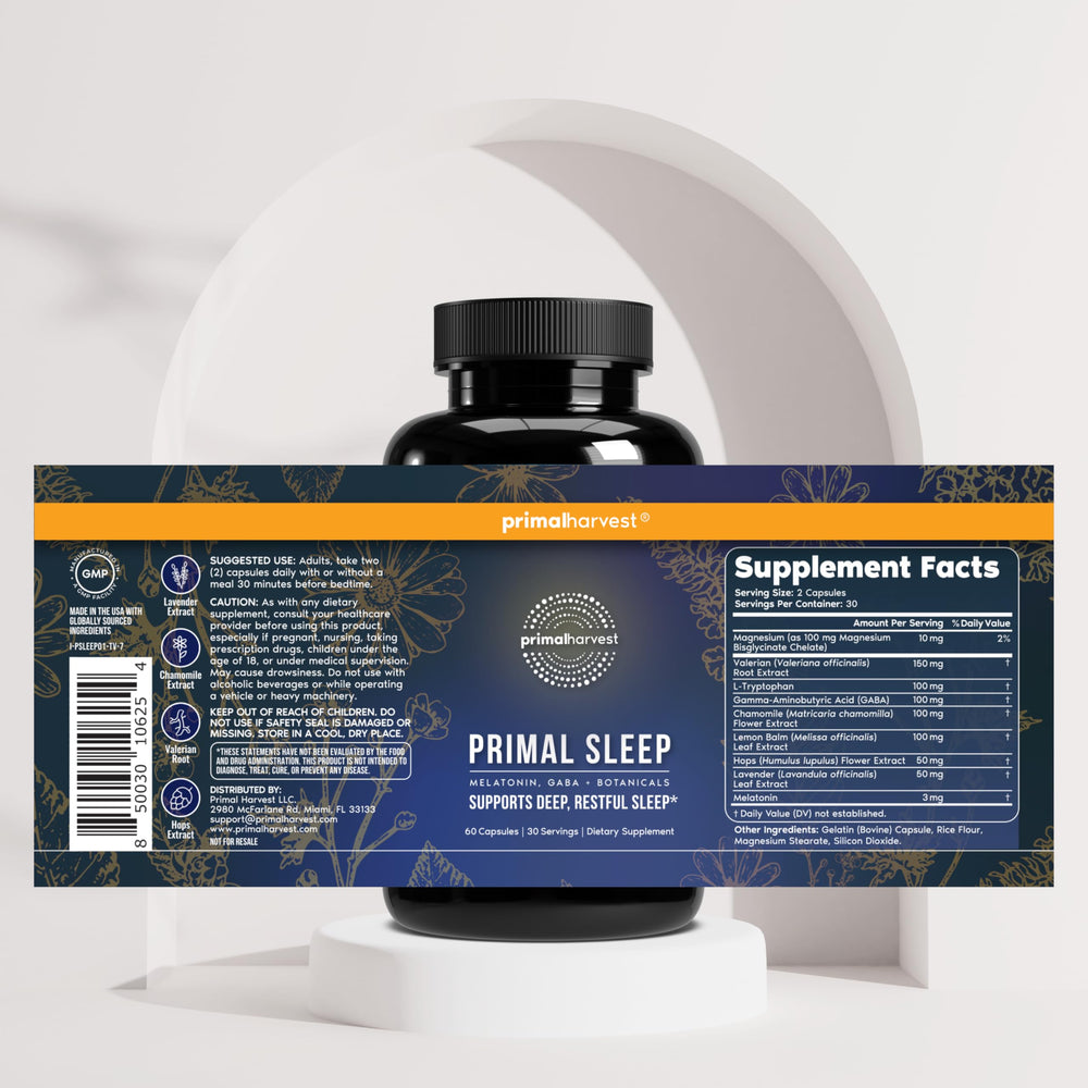 Lavender visuals create a relaxing bedtime atmosphere with Primal Sleep.