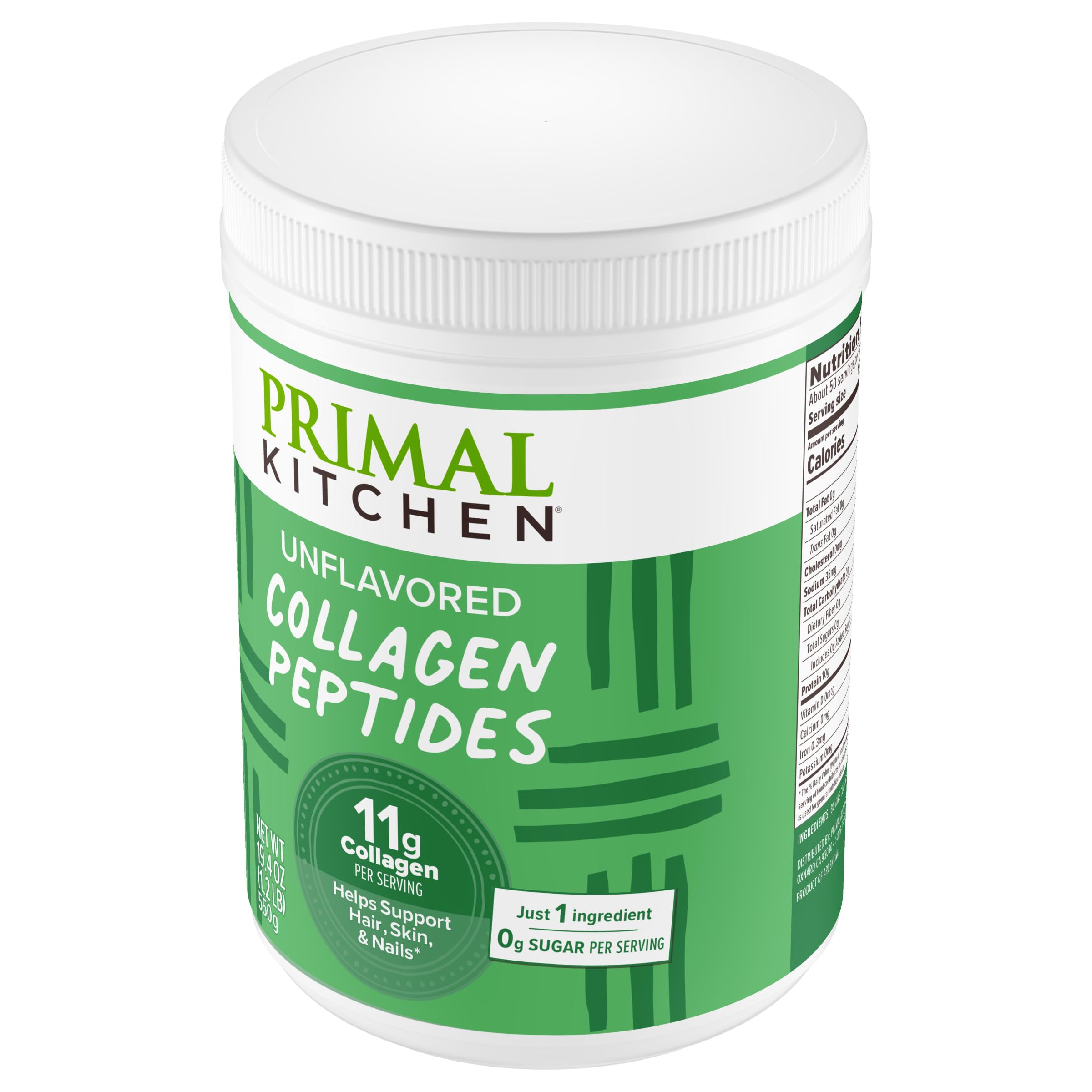 Primal Kitchen single-ingredient bovine collagen for clean labeling.