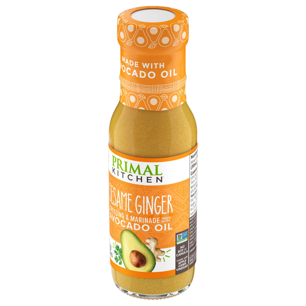 Primal Kitchen Sesame Ginger Vinaigrette as dipping sauce for vegetables.