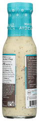 Primal Kitchen Dreamy Italian dressing label closeup highlights avocado oil and Italian spices.
