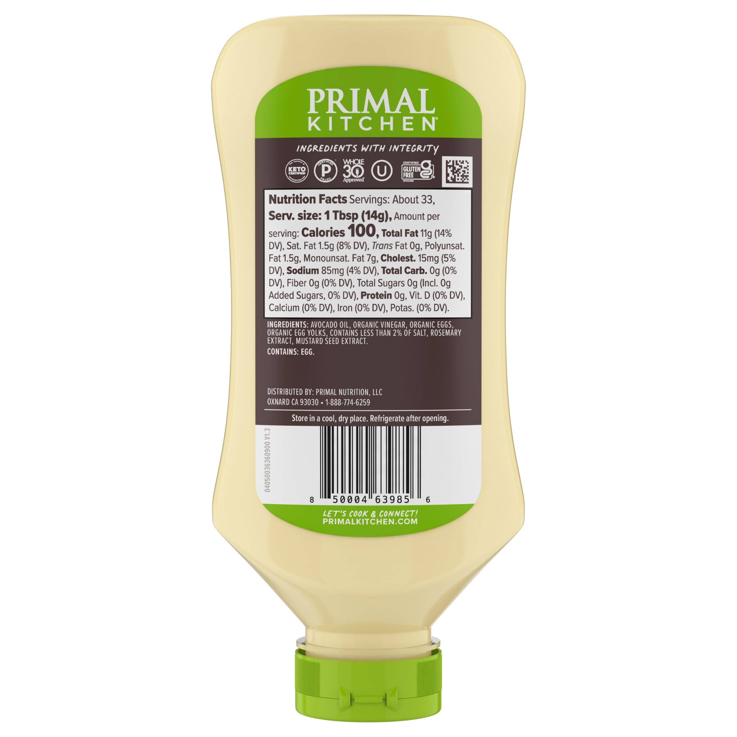 Primal Kitchen mayo used as veggie dip for snacks.