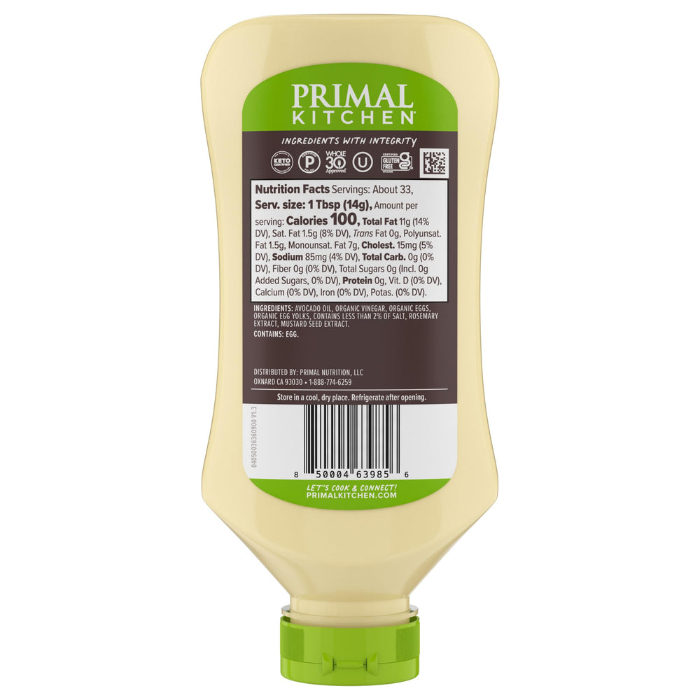 Primal Kitchen mayo used as veggie dip for snacks.