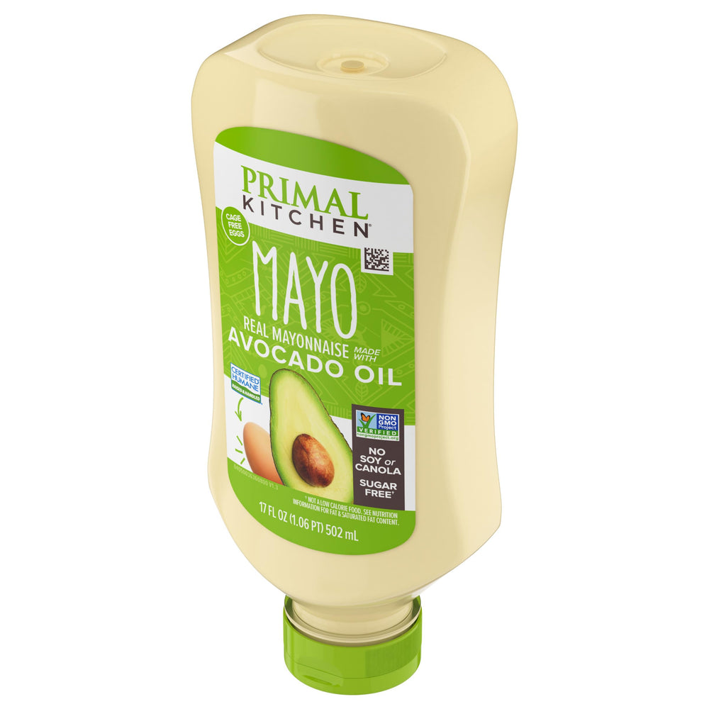 Primal Kitchen Mayo on a tidy kitchen counter setup.