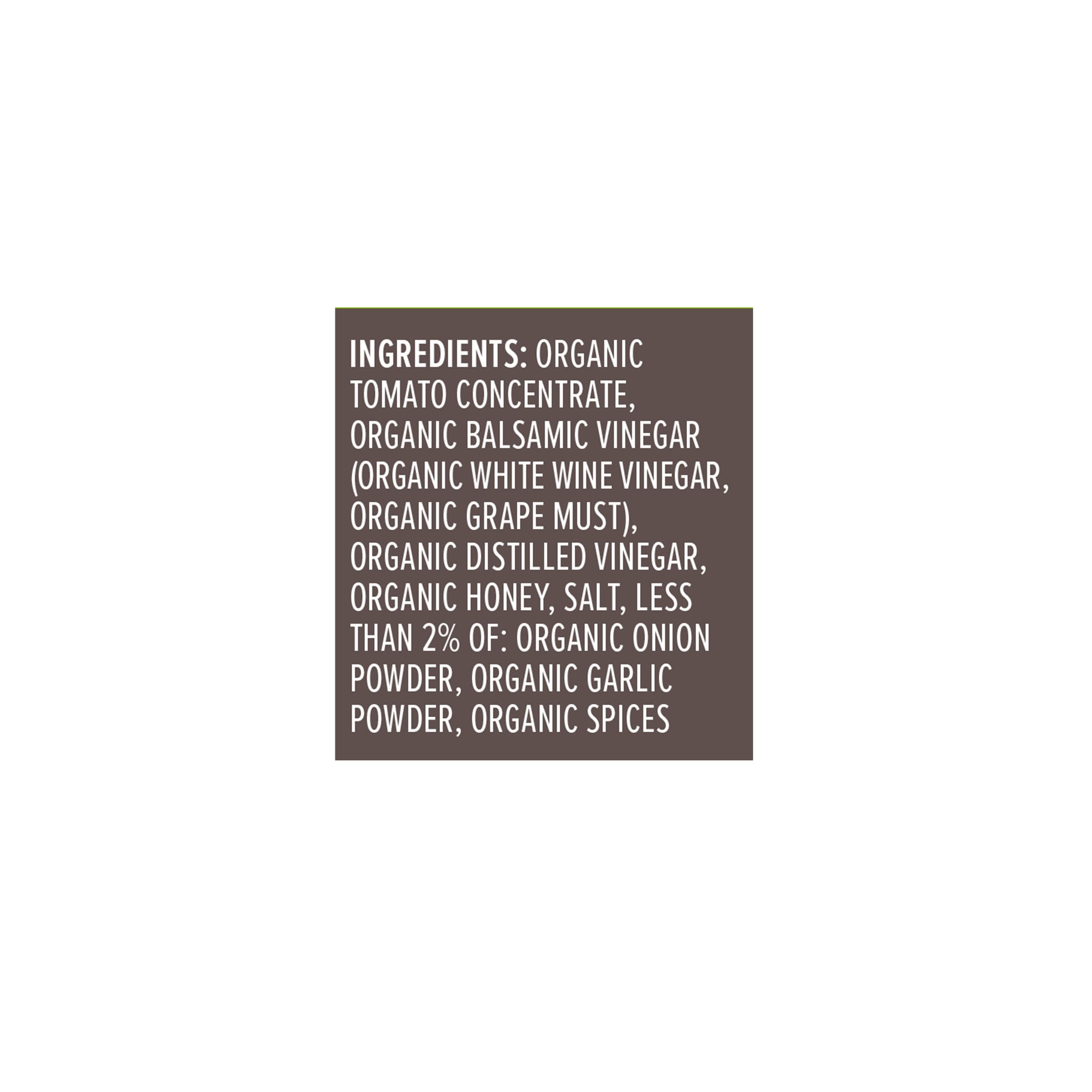 Primal Kitchen Tad Sweet Ketchup bottle beside organic ingredients emphasizing clean sourcing