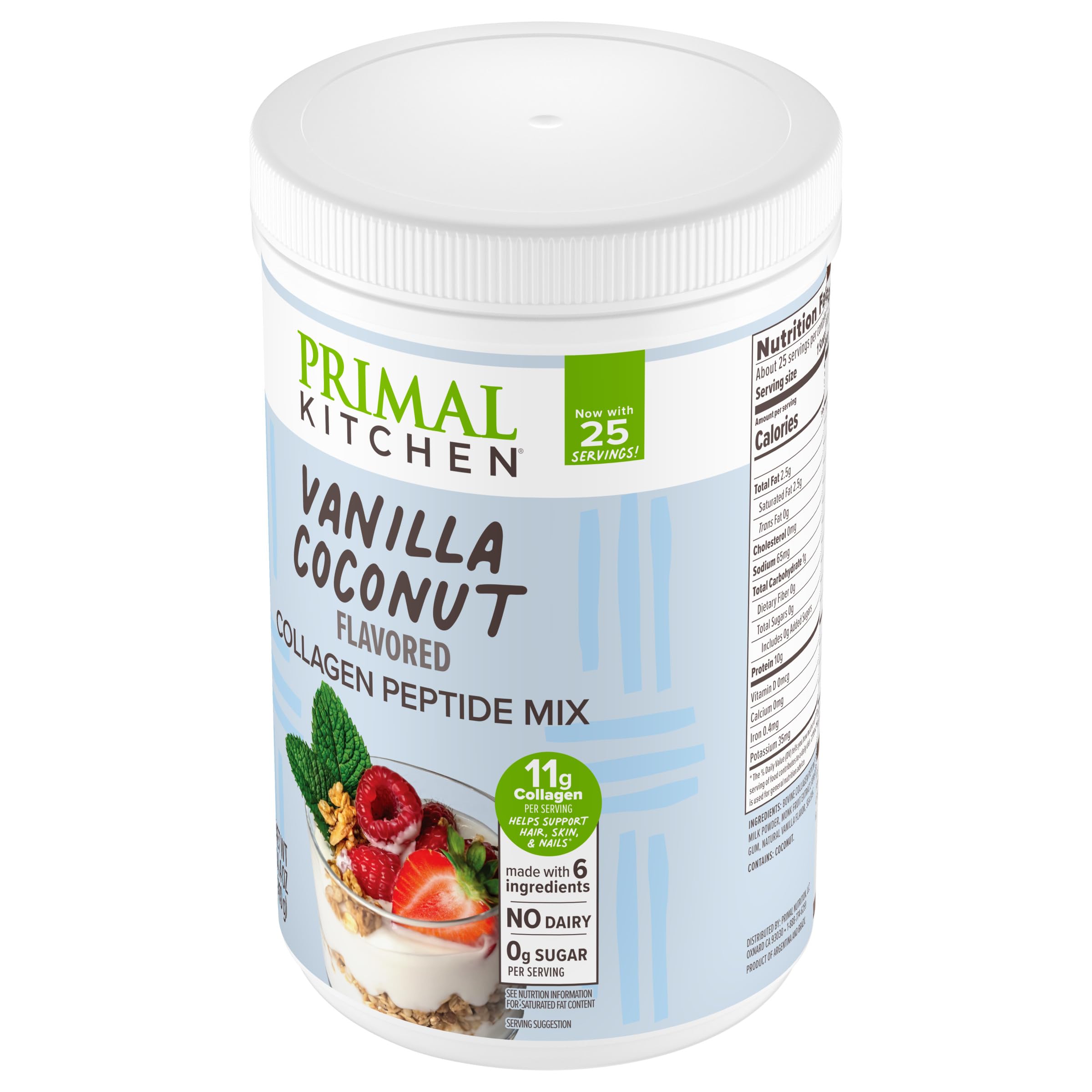 Sleek 14.4 oz tub on a modern kitchen counter.