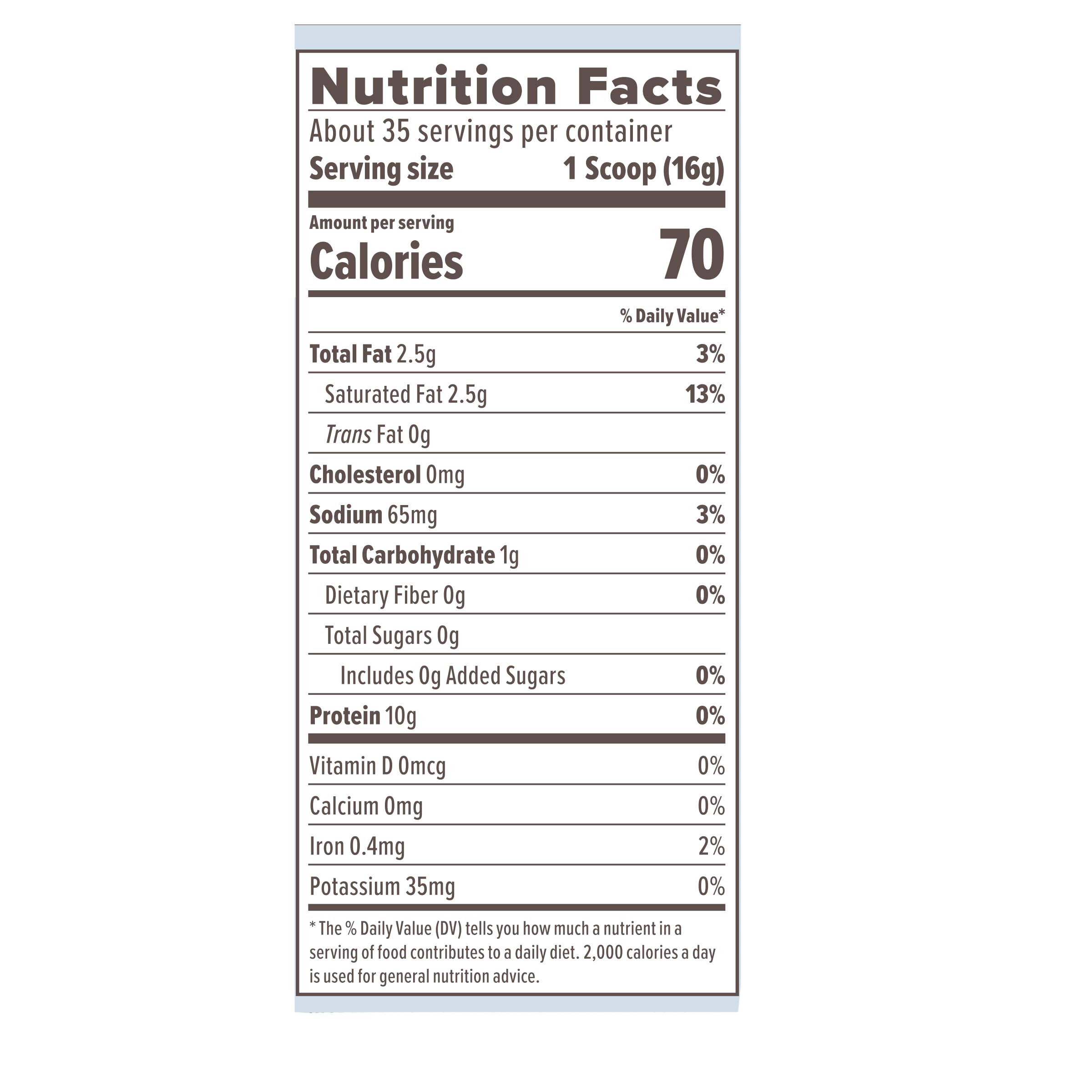 Primal Kitchen collagen powder scoop shows a convenient serving size for hot or cold drinks.