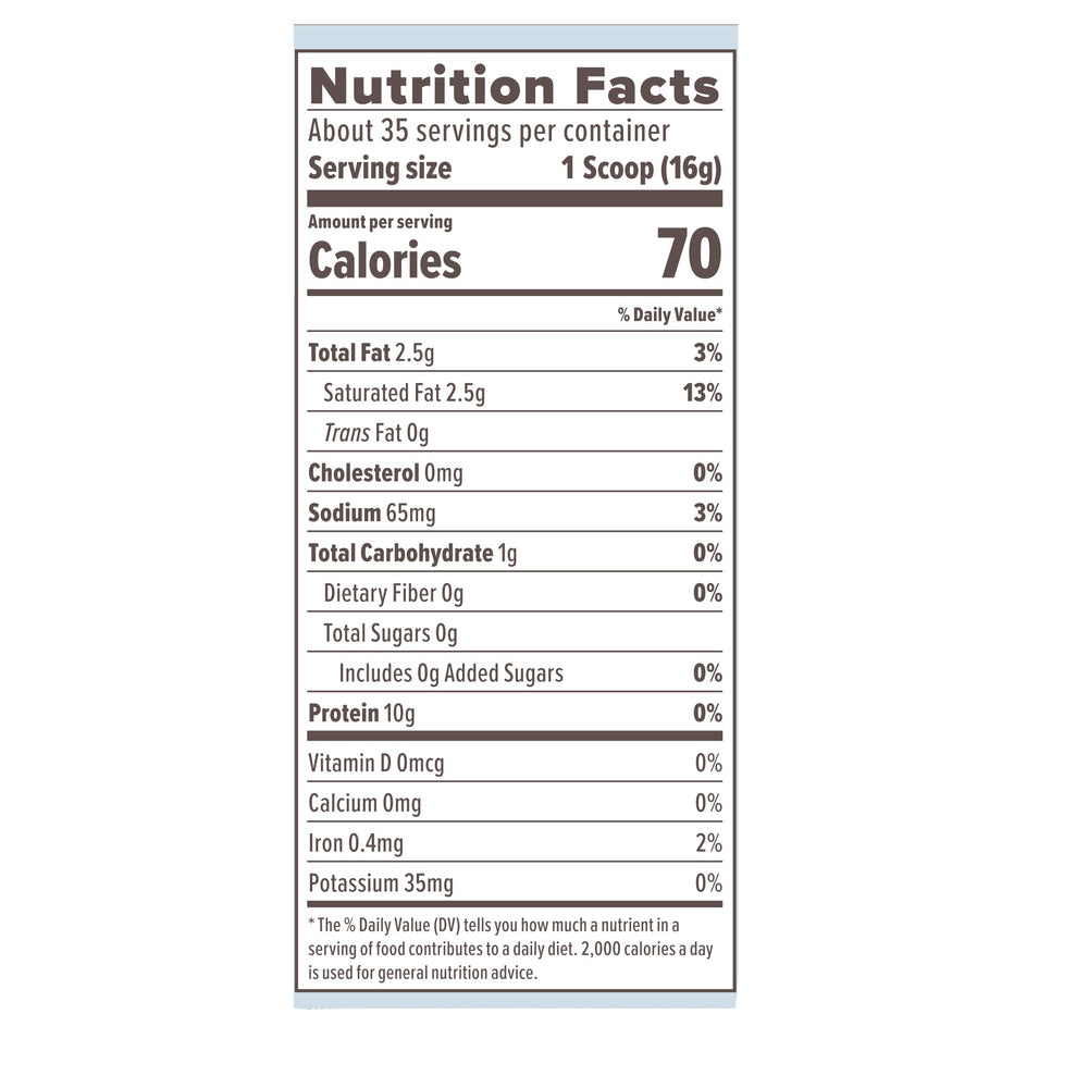 Primal Kitchen collagen powder scoop shows a convenient serving size for hot or cold drinks.