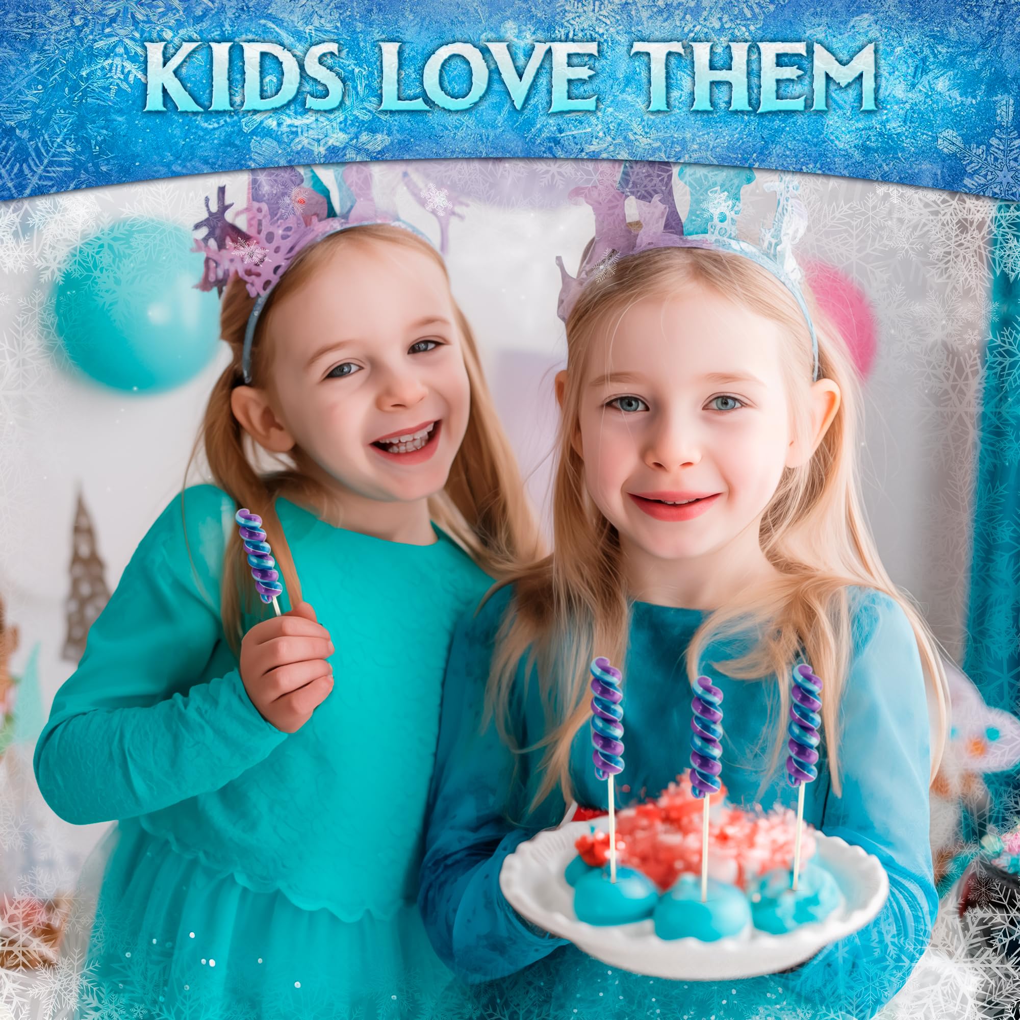 Primary Colors Candy ice princess treats for cake toppers and goodie bags.